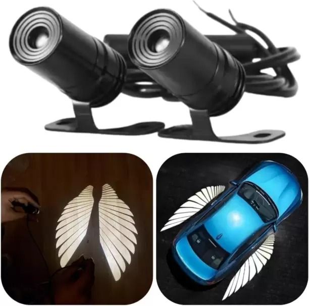2 PCS Wings Light for Bike and Car Rearview Mirror Welcome Lights,