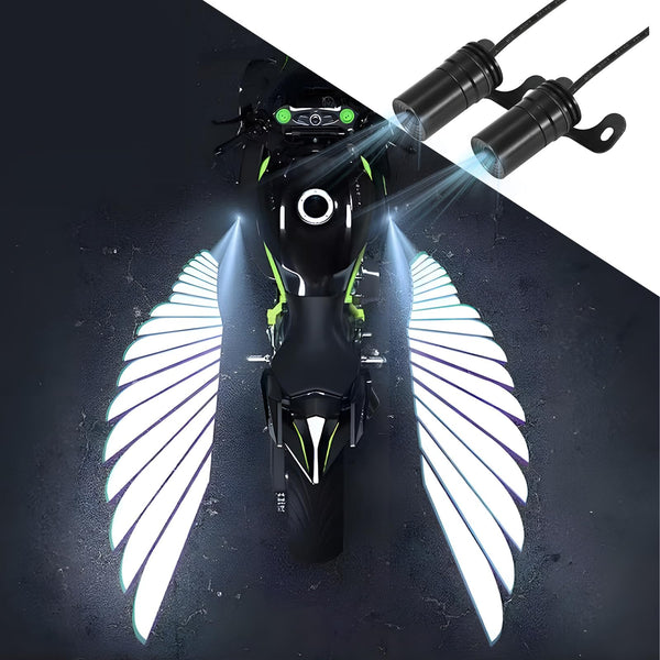 2 PCS Wings Light for Bike and Car Rearview Mirror Welcome Lights,